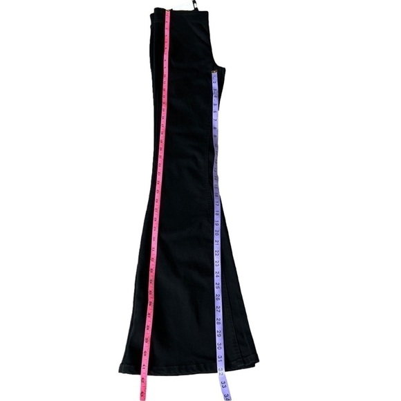 🆕 Ella Moss Anthropologie Pull on Flare Jeans Junior Black - Picture 11 of 13